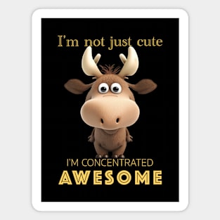 Stag Concentrated Awesome Cute Adorable Funny Quote Magnet